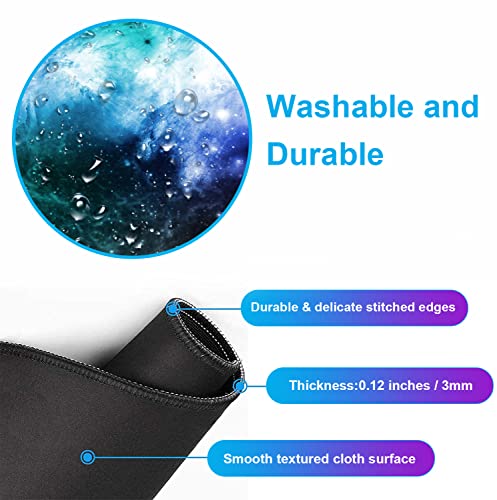 Large Extended Nebula Starry Sky Mouse Pad, Laptop and Home Office Desk Pad | Large Extended Mouse Pad; Full Desk Coverage; Waterproof Coating; Stable Anti-Slide Base For Gaming, Office, Study Daily Use - color: Nebula Starry Sky