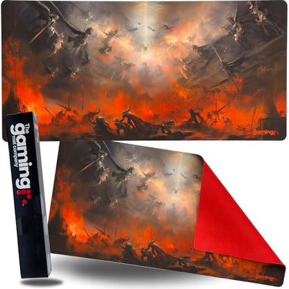 The Gaming Mat Company Single Player MTG Playmat & Mouse Pad – 28" x 14" Heavenly Battle Gaming Mouse Pad Compatible with Magic: The Gathering playmats, MTG Cards, TCG Gaming mat - color: Heavenly Battle