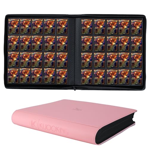 2000 Pockets Trading Card Binder, 20-Pocket Card Ablum Compatible with MTG,Sports Cards & Other Standard Size Trading Card (PINK) - color: 20 Pocket Pink