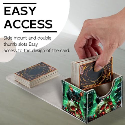 Trading Card Storage Box, Holds 100+ for MTG Cards, Premium PU Leather with Magnetic Closure, Rats Round A Glowing Skull Durable Deck Box for Magic the Gathering, Trading Card Games - color: Rats Round A Glowing Skull