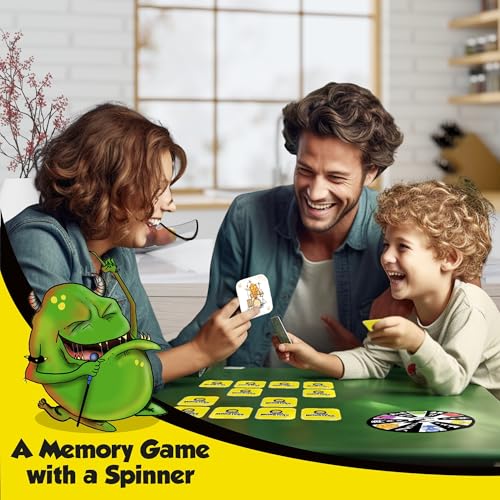 Hiding Monsters Award Winning Memory Games for Kids Ages 4-8. Spinner Wheel | Award-winning memory game with a spinner wheel. Easy to learn, high replay, fun for kids and families. Matching game - style: Hiding Monsters