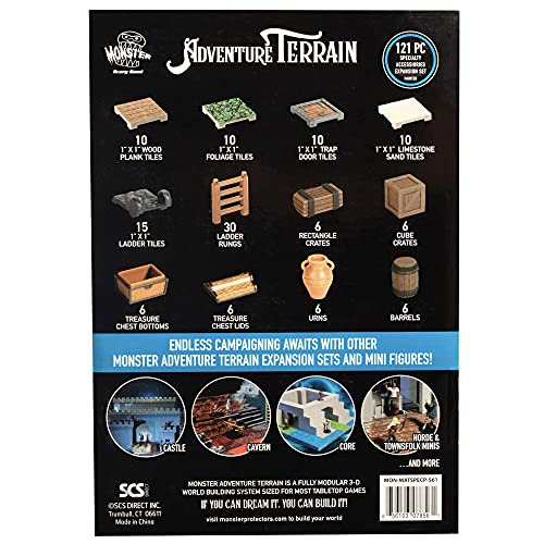 Monster Adventure Terrain 3D Interchangeable Builder System - 121pc Painted Specialty Accessories Set - Build Modular Worlds in a Snap & Elevate Your Campaign - Compatible with DND Dungeons & Dragons - color: Specialty Accessories & Tiles
