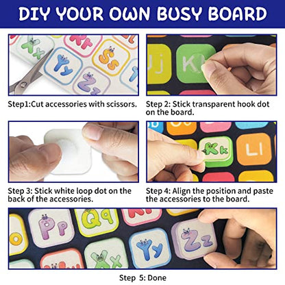 LearnToy Busy Board - Dinosaur Montessori Toys for 3 4 5 Year Old - Sensory Toys for Autistic Children - Toddler Travel Toys - Busy Book for Toddlers Activities as Boys Girls Gift | Sensory Toys for Autistic Children - Toddler Travel Toys - Busy Book for