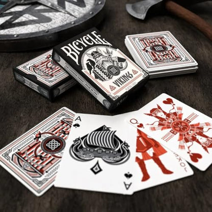 Bicycle Vikings Playing Cards Deck – Norse Mythology Inspired, Premium Collectible Cards with Odin, Thor, and Loki Art