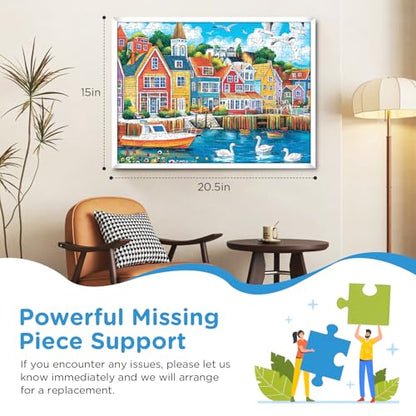 Jigsaw Puzzles 300 Pieces for Adults Sea Seagull 300 Piece Puzzles for Kid | Building Puzzle for Kids Ages 8-10 10-12,Recycled Paper Puzzle 300 Pieces,Home Decors Family Challenge Toys - style: Sea