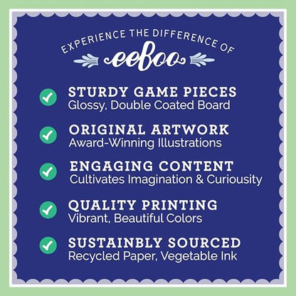 eeBoo Life in a Meadow Memory & Matching Game, Ages 3+, 1-4 Players | Introduces woodland flora & fauna. Sharpens recognition, concentration & memory skills. Includes 48 hexagonal tiles, 24 pairs - style: Life in a Meadow