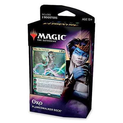 Magic The Gathering Throne of Eldraine Oko, The Trickster Planeswalker Deck | Ready-to-Play | 60-Card Starter Deck - style: Oko, The Trickster