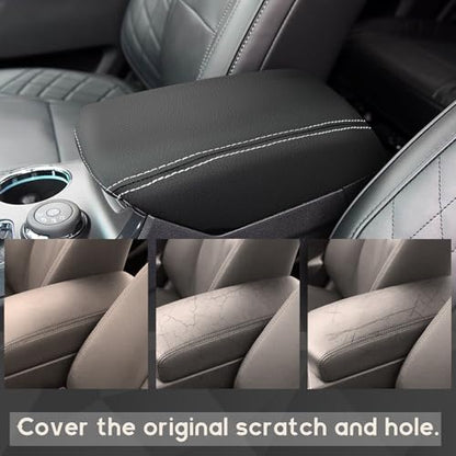 ramuel Center Console Armrest Cover for Ford Explorer 2011-2019 | Anti-Scratch ，Non-Slip ，PU Leather ，Easy Install - size: fpr Explorer 5th Gen