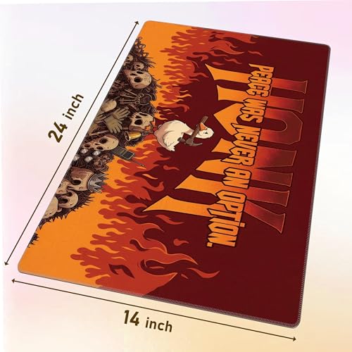 Ultimate TCG Battle Set: 24"x14" Stitched Fantasy Playmat, 16 Dice & Carry Bag – Non-Slip 2mm Rubber Card Game Mat for Trading Card Games (Chaos Goose, Classic Series) - color: Chaos Goose, size: CLASSIC SERIES