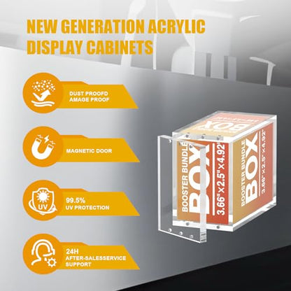Booster Bundle Acrylic Magnetic Case for TCG Boxes, 5mm Thick Stackable Protector with Magnetic Closure, Display Storage for Card Game Packs (Note: Excludes Ascended Heroes & Perfect Order) 3 Pack - size: Standard: Scarlet & Violet Era