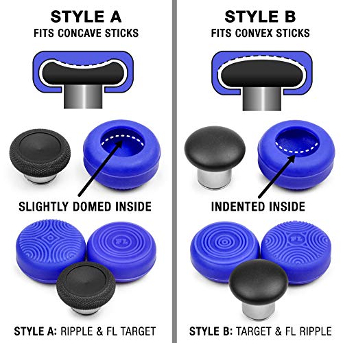 Elite Series 2 Studded Grip Skin for Xbox One Elite Series 2 Controller (NOT for Series X/S/Elite 1) by Foamy Lizard - Sweat Free Silicone w/Flat Top Anti-Slip Studs + 8 QSX-Elite Thumb Grips (Blue) - color: Blue