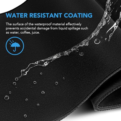 Large Mouse Pad Gaming, 31.5" x 15.7" Desk Mat with Non-Slip Rubber Base | Gaming Mousepad with Stitched Edges, Waterproof XXL Computer Long Keyboard Mouse Mat for Gamer, Office & Home, Black - color: Black, size: 31.5 inches x 15.7 inches
