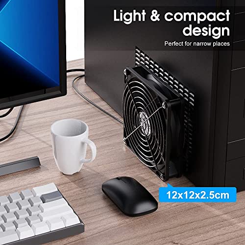 ELUTENG 120mm Fan With 3 Speed 5V USB Powered Case Fan 1500PRM Gaming PC Portable Cooling Suitable for Tablet TV Receiver Router DVR Play Station Xbox Computer and More - size: 120mm USB Speed Fan Standard