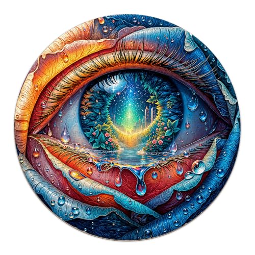 Puzzles for Adults 1000 Pieces, Abstract Rose Eye Jigsaw Puzzles 1000 Pieces for Adults, Puzzles with Letters On Back, Challenging Family Game, 26.5 x 26.5in - color: Abstract Rose Eye