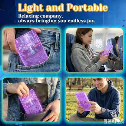 S600 Retro Handheld Game Console, 4.0 Inch IPS Display, 64GB Memory, Over 22,000 Classic Games, 4000mAh Battery - style: Purple 64G