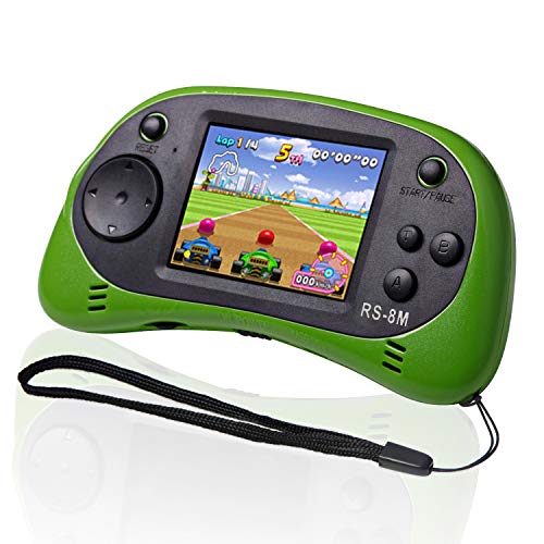 Kids Handheld Portable Video Game Player with 200 Games - 16 Bit 2.5 Inch Screen Mini Retro Electronic Machine for Boys Girls - style: Green