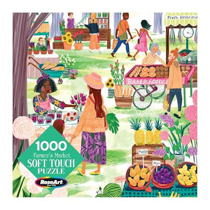 RoseArt - Soft Touch - Farmer's Market - 1000 Piece Jigsaw Puzzle for Adults - style: Farmer's Market