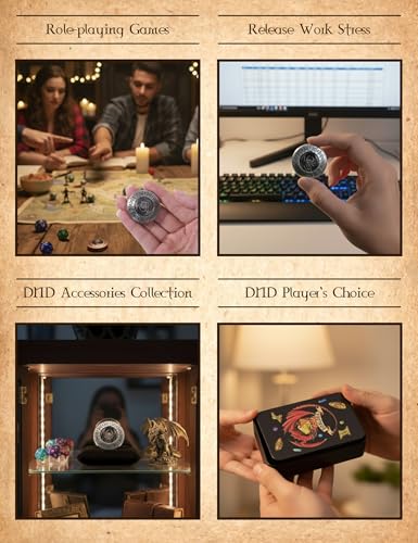 D&D Dice Set,7PCS Metal Dice for Dungeons and Dragons,Mini Dice Set with Pocket Watch Case,Role Playing Board Games Accessories (Dragon, Ancient Silver-F) - color: F-ancient Silver, style: Dragon