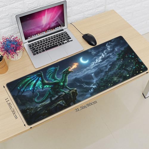 Extended Gaming Mouse Pad, Large Mouse Mat, XL Desk Pad for Keyboard and Mouse, Non-Slip Rubber Base & Stitched Edges for Gamer Office 31.5x11.8 in - color: 5