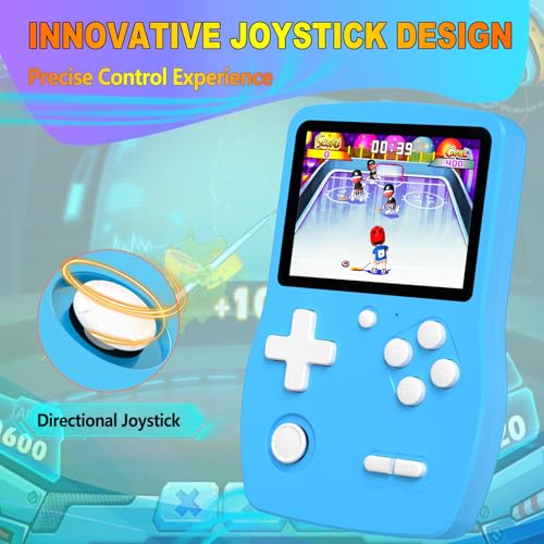 32 Bit Handheld Games for Kids Preloaded 139 Retro Video Games, Blue | Portable Video Gaming Player with 3.0" IPS Screen Rechargeable Battery,Mini Travel Games Electronic Gifts Toys for Boys Girls - color: Blue