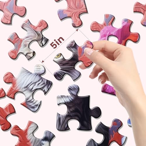 4 Pack 24 Large Piece Jigsaw Puzzles Dementia Alzheimer's Products and Activities for Elderly Seniors Puzzle Alzheimer's Cognitive Game Easy Puzzle for Adults Gift for The Elderly with 4 Storage Bag - style: 24 Large Pieces