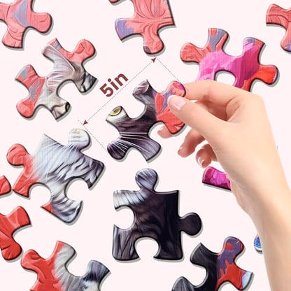 4 Pack 24 Large Piece Jigsaw Puzzles Dementia Alzheimer's Products and Activities for Elderly Seniors Puzzle Alzheimer's Cognitive Game Easy Puzzle for Adults Gift for The Elderly with 4 Storage Bag - style: 24 Large Pieces