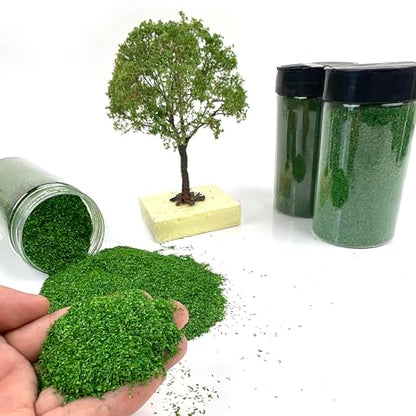 Multicolor Leaf Model - 300ml Miniature Scenery Material for Train Railway, Diorama, Car Scene & Scale Landscape Layouts (Spring Green) - color: Spring Green