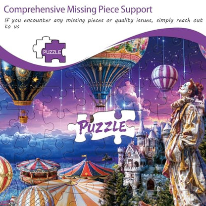 HUADADA-The Clown who Looks up to Freedom-Jigsaw Puzzles for Adults 1000 Pieces, Interlock Perfectly No Dust, Impossible Difficult Hard Fun 1000 Piece Jigsaw Puzzles for Adults-1:1 Poster - color: The Clown Who Looks Up to Freedom
