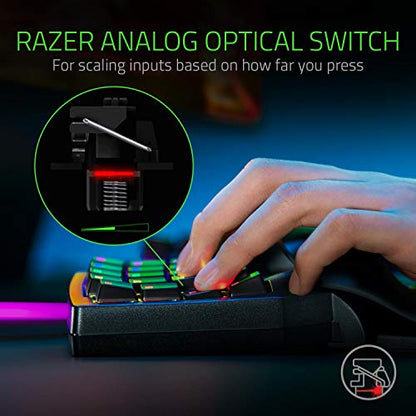 Razer Tartarus Pro Gaming Keypad: Analog-Optical Key Switches - Rapid Trigger - Adjustable Actuation - 32 Programmable Keys - Customizable Macros - Chroma RGB Lighting - Classic Black | Rapid Trigger, Adjustable Actuation, 32 Programmable Keys, Customizab