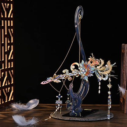 MU 3D Phoenix Hairpin in SwordAdult Jigsaw Metal Puzzle Model Kits Building DIY Birthday Gift - color: Phoenix