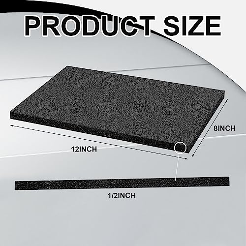Frienda 12 Pcs 12" x 8" x 0.5" Polyethylene Foam Sheet Thick Black Packing Foam Padding Customizable PE Board Cushion Inserts for Cases Craft Shipping Moving DIY Projects Toolbox Storage - size: 12 x 8 x 0.5 inches