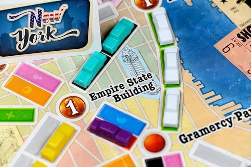 Asmodee Ticket to Ride New York Board Game - Train Route-Building Strategy Game, Fun Family Game for Kids & Adults, Ages 8+, 2-4 Players, 10-15 Minute Playtime
