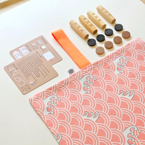 Giftable YUTNORI(Portable Board Game), Traditional Korean Party Game (with Unique Dice), Korean Folk Game YUNNORI, 2~4Teams, 15min, Strategy & Luck, Fast Pace, Mini Board Game