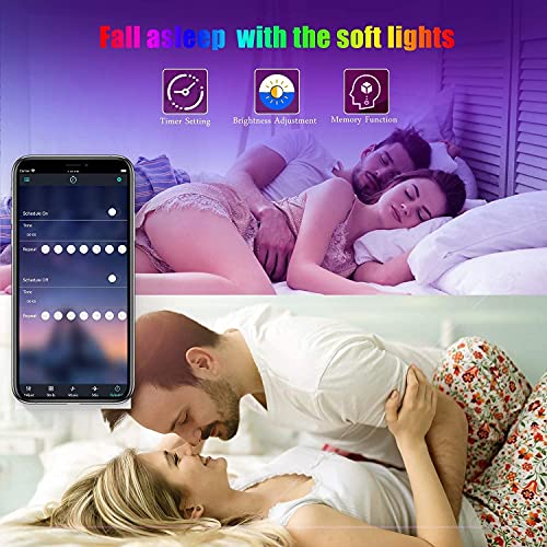 Tenmiro 32.8ft Led Strip Lights, RGB LED Smart Music Sync Color Changing LED Lights Strips with Remote Led Lights for Bedroom, Kitchen, Home, TV, Parties and Fstivals - size: 32.8FT