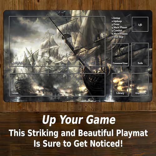 MTG Playmat, 24 x 14 Inches TCG Card Mat, Smooth Rubber Surface, Board Game Mats for MTG DTCG CCG RPG Trading Card - color: Pattern12