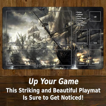 MTG Playmat, 24 x 14 Inches TCG Card Mat, Smooth Rubber Surface, Board Game Mats for MTG DTCG CCG RPG Trading Card - color: Pattern12