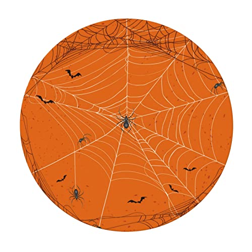 Halloween Round Tablecloth Elastic Fitted Table Cover Washable Elastic Edge Tablecloths for Kitchen Dining Party Fitted Table 40-44 inch - color: Halloween S, size: 40" (Round)