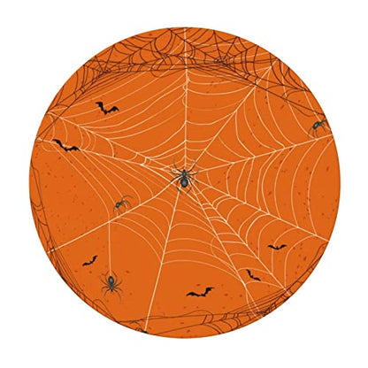 Halloween Round Tablecloth Elastic Fitted Table Cover Washable Elastic Edge Tablecloths for Kitchen Dining Party Fitted Table 40-44 inch - color: Halloween S, size: 40" (Round)