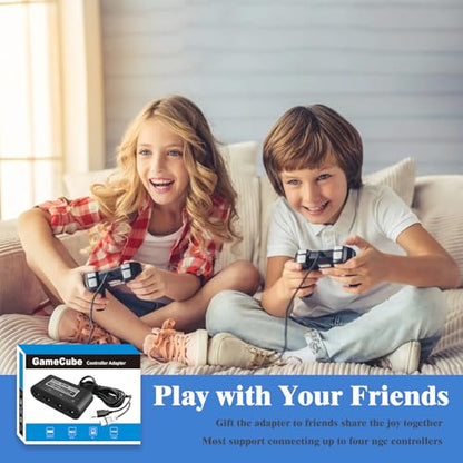 Gamecube Adapter for Nintendo Switch / Wii U / PC and Switch 2 Gamecube Controller Adapter, Super Smash Bros Adapters for NGC Controller, Support Turbo and Vibration Features with 180cm USB Cable - size: Updated Design