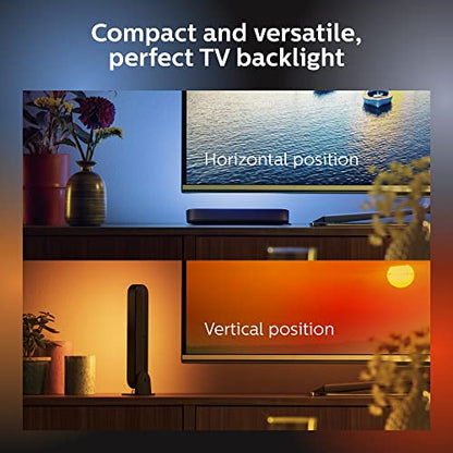 Philips Hue Smart Play Starter Kit - Two Black Hue Play Light Bars+Hue Bridge+Power Supply - For TV, Gaming and Room Decor, Control With App, Works With Voice Assistants