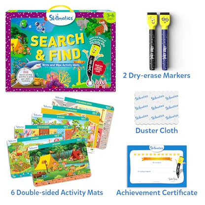Skillmatics Search and Find Educational Game - Reusable Preschool Learning Activities, Perfect for Toddlers & Kids Who Love Toys, Art & Crafts, Builds Vocabulary, Gifts for Ages 3, 4, 5, 6 - style: 5. Search & Find