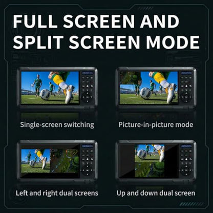4K60 Video Capture Box-2 Channel HDMI Input with PIP/POP/PMP,Video Recorder with Screen 7 in,Compatible with Consoles, Cameras, Set-Top Boxes, PCs, 4K TVs, Projectors, Monitors
