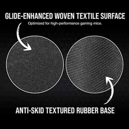 Corsair MM700 RGB Extended 3XL Cloth Gaming Mouse Pad/Desk Mat - Massive 1,220mm x 610mm (48” x 24”) Cloth Surface, 360° Three-Zone RGB Lighting, Two USB Ports - Black - size: 48"L x 24"W