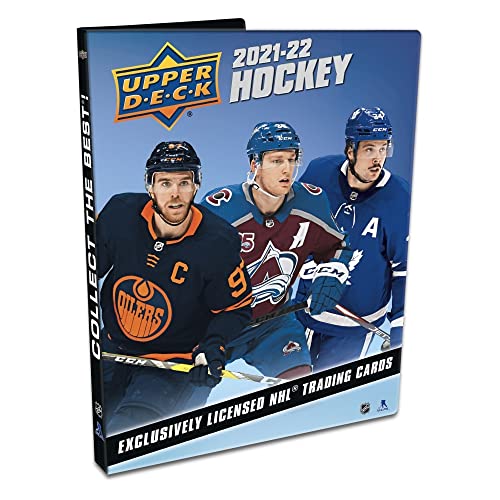 Upper Deck 2021-22 Series 1 Hockey Card Starter Kit (Includes Binder, 3 Packs of Hockey Cards, and More)
