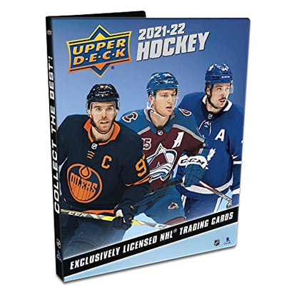 Upper Deck 2021-22 Series 1 Hockey Card Starter Kit (Includes Binder, 3 Packs of Hockey Cards, and More)