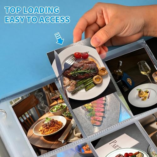 40 Pack 9 Pocket Card Sleeves Binder Sheets，Holds 720 Cards, Clear Trading Card Sleeve Pages Protector for 3 Ring Binder, Fit for Baseball,Football,Game,Business Cards - size: 40 pack