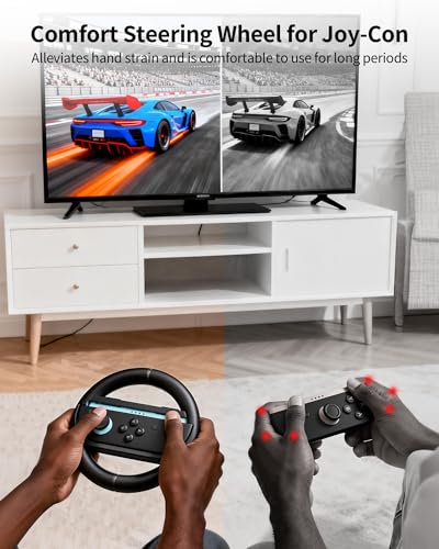 COOWPS Switch 2 Pro Controller Accessories Bundle 14-in-1, Switch 2 TV Dock with 4K@30Hz/PD Max 100W/USB 3.0 Port, All-in-One Carrying Case, Steering Wheels, Screen Protectors, Thumb Grips Caps - color: Dark Black