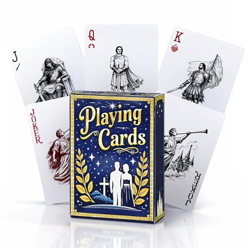 Scripture-Inspired Missionary Gift Playing Cards, Illustrated Character Card Deck, Standard Poker Size for Baptism Gifts and Family Night (Heritage Faith Deck)