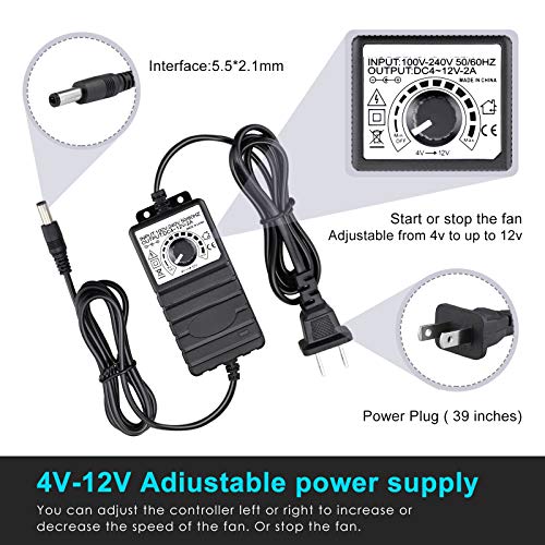 Wathai 120mm x 32mm Blower Centrifugal Fan 110V 220V AC Powered Fan 1232 | 12 volt Small Fan with Speed Controller AC 110V 240v DC Dual Ball High CFM for Receiver DVR Xbox Modem AV Cabinet Cooling - style: 120x32mm 100-220v with Speed Controller