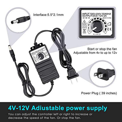 Wathai 120mm x 32mm Blower Centrifugal Fan 110V 220V AC Powered Fan 1232 | 12 volt Small Fan with Speed Controller AC 110V 240v DC Dual Ball High CFM for Receiver DVR Xbox Modem AV Cabinet Cooling - style: 120x32mm 100-220v with Speed Controller